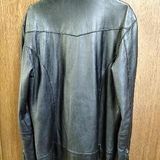 メンズLサイズ羊皮ダブルライダースジャケットの画像