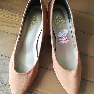￥6264 日本製 24.5cm 秋色 パンプス 未使用品 スウ...