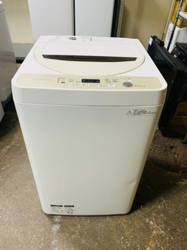 札幌市内配送無料 3ヶ月保証 シャープ 全自動洗濯機 4.5kg ES-GE45R-C 凹み有