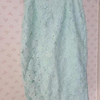 マーキュリーデュオ　ミント色　花レーススカート