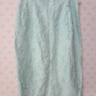 マーキュリーデュオ　ミント色　花レーススカートの画像