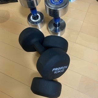ダンベル 6kg x 2, 10kg x 2
