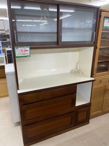 ★237　河口家具　かわぐちかぐ　レンジボード　食器棚　【リサイクルマート鹿児島宇宿店】