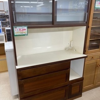 ★237　河口家具　かわぐちかぐ　レンジボード　食器棚　【リサイクルマート鹿児島宇宿店】 ☆237 河口家具 かわぐちかぐ レンジボード 食器棚 【リサイクルマート