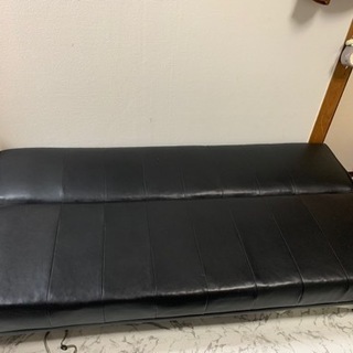 【無料】レザーソファーベッド　状態良しの画像