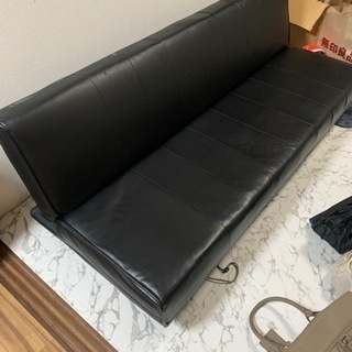 【無料】レザーソファーベッド　状態良し