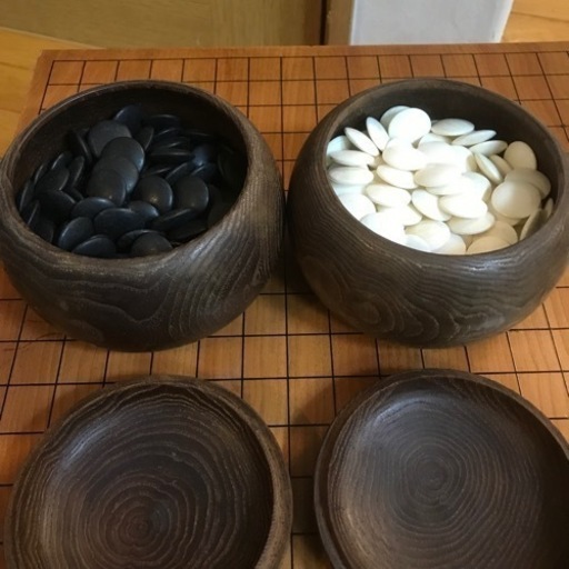 極上/本榧製足付碁盤/厚み14cm/約14kg/骨董/囲碁/将棋/碁笥/碁石