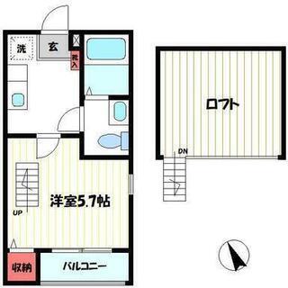 🉐初期費用５万円🙂常磐線新松戸駅徒歩９分！ＢＴ別ロフト付で家賃50000円！ - 不動産