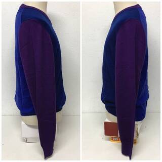 ⭕⭕⭕HY4/81 希少 MARTIN MARGIELA 10 バイカラー 切替 Vネック ニット セーター S ここのえ イタリア製 再構築 レプリカ マルタン マルジェラ⭕⭕⭕の画像