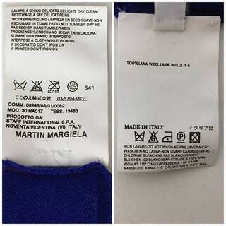 ⭕⭕⭕HY4/81 希少 MARTIN MARGIELA 10 バイカラー 切替 Vネック ニット セーター S ここのえ イタリア製 再構築 レプリカ マルタン マルジェラ⭕⭕⭕の画像