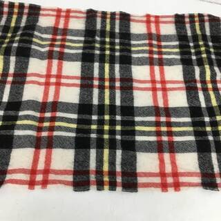 ⭕⭕⭕HY4/32 COMME des GARCONS HOMME コムデギャルソンオム チェックマフラー レッド・ブラック・ホワイト ストール 薄手⭕⭕⭕の画像