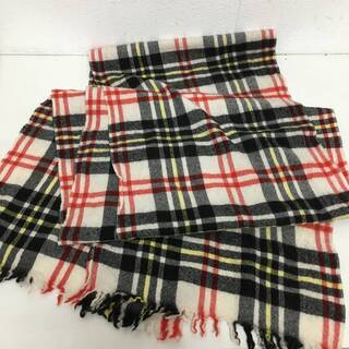 ⭕⭕⭕HY4/32 COMME des GARCONS HOMME コムデギャルソンオム チェックマフラー レッド・ブラック・ホワイト ストール 薄手⭕⭕⭕の画像