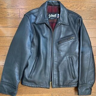 ★Schott ショットシングルレザーライダースジャケット681サイズ38★