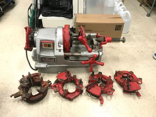 REX レッキス N80A3 N80AⅢ パイプマシン ねじ切り機  ダイヘッド 4台付き
