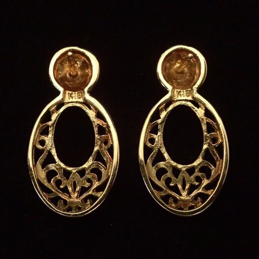 E500 ゴールド K18 YG ピアス 両耳 5.2g アクセサリー