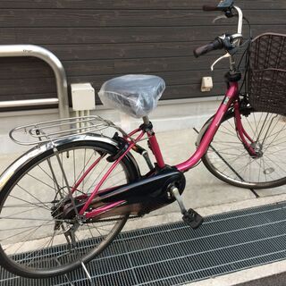 地域限定送料無料 バッテリー新品 パナソニック ビビ EX アシスト強 赤