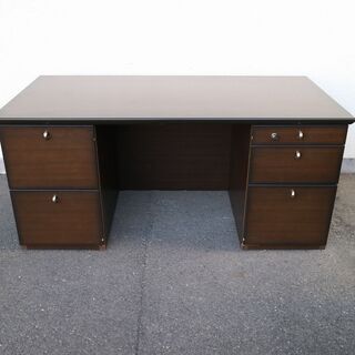 N4163 オカムラ 役員デスク 両袖机 役員机 社長室用 書斎...