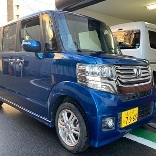 美車！ 車検2年！ 希少な青！ホンダ NBOX カスタム GLパ...