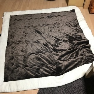 こたつ布団 正方形 薄掛 単品 無地 『フランネルAZ』 ブラウン 170×170cmの画像