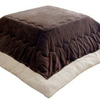 こたつ布団 正方形 薄掛 単品 無地 『フランネルAZ』 ブラウン 170×170cmの画像