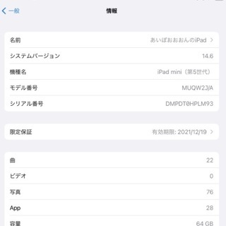 【使用少ない極美品】iPadmini5 64GB +ApplePencil+カバー+フィルムの画像