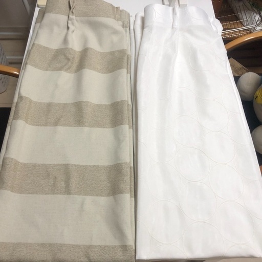 2級遮光カーテン 幅100cm×丈180cm 4枚組1セット（ボーダー柄）③