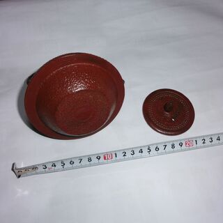 ◆鉄製器茶色です、使用感なし、中も綺麗、👉お問い合わせ前にプロフィールをお読み下さい。の画像