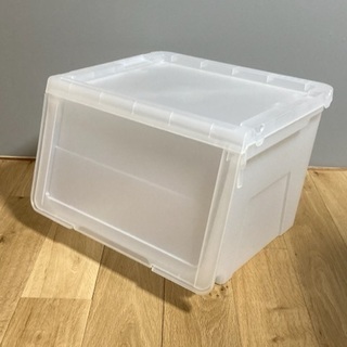 衣類収納ケース／半透明／積み重ね可能／プロフィックス カバコ M クリア 収納ケースの画像