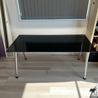 IKEA GALANT グラスデスク 180x60cm 引き出し...
