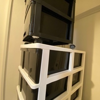 無料です。押入れ収納 衣装ケース 引き出し プラスチック　3段の画像