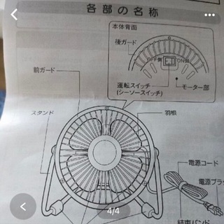METALFAN アロマ可能 メタルファン JL-501P 携帯扇風機 ドンキホーテ 情熱価格 1回使用 中間スイッチ付きの画像