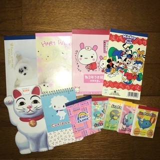 メモ帳&ノート各種、下敷き1枚の画像