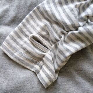 グレー 重ね着風 カットソー 3Lの画像