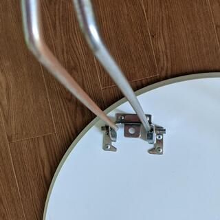 ニトリ　白　丸テーブル　の画像