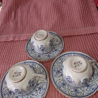 昭和レトロ カップ&ソーサー三組の画像