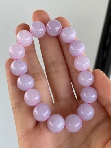 本翡翠ブレスレット　ラベンダー　ミャンマー産 完美品