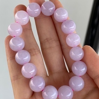 本翡翠ブレスレット　ラベンダー　ミャンマー産 完美品