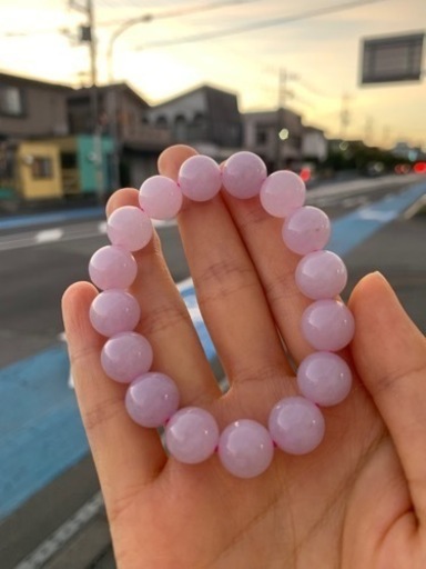 本翡翠ブレスレット　ラベンダー　ミャンマー産 完美品