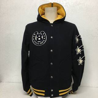 ⭕⭕⭕HY3/75 URSUS BAPE A BATHING APE アーサス エイプ メンズ L スタジャン パーカー ジャケット　 ベイプ ネイビー　⭕⭕⭕