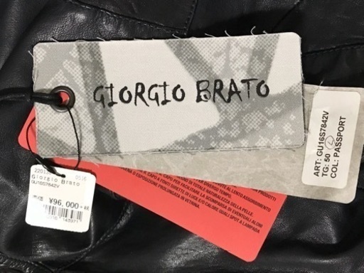 新品GIORGIO BRATO 定価19万円程 イタリア製 羊革レザージャケット ライダース