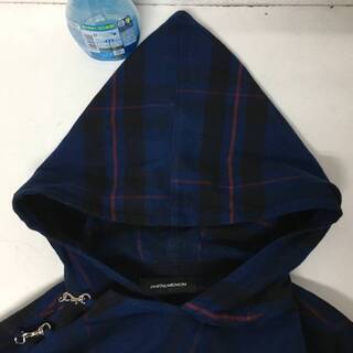 ⭕⭕⭕HY3/73 12AW PHENOMENON フェノメノン チェック柄 ガウン コート アウター ジャケット 薄手 メンズ L 40 ブルー⭕⭕⭕の画像