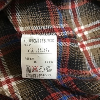 チェックシャツLサイズの画像