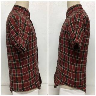 ⭕⭕⭕HY6/16 COMME des GARCONS SHIRT コムデギャルソンシャツ 半袖 チェックシャツ M サイズ トップス カットソー レッド⭕⭕⭕の画像