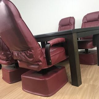 【新品】☆ガス圧チェアー付き　テーブルこたつ5点セット☆
