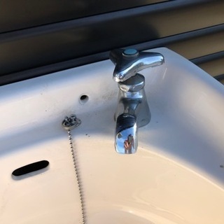 ★値下げ早い者勝ち 手洗い 水栓 蛇口 排水管付き★の画像