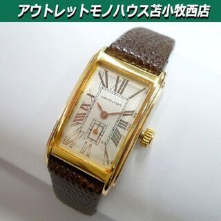 本物 HAMILTON アードモア スクエア 6266 レディース スモセコ