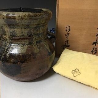 ⭕⭕⭕HG2/21　古丹波 写蹲 花入　須田 祥豊 作　耳付水指...