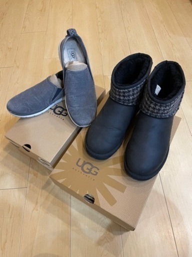 【新品同様✨】アグ メンズ クラシック ミニ ハウンドトゥース ブーツ