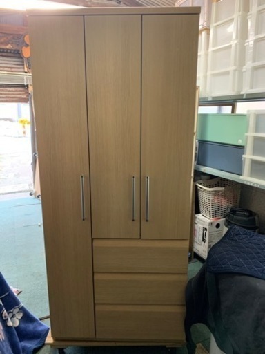 【リサイクルサービス八光　田上店　配達・設置OK】ニトリ　ナチュラルベージュ木目　大型クローゼット