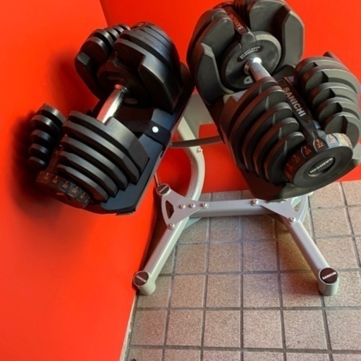 SANICHI 片側40kg ダンベルセット 専用スタンド付き